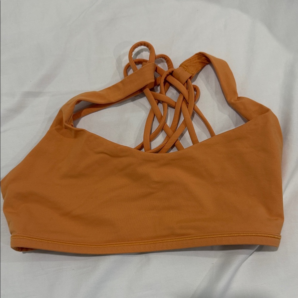 Lululemon Women's Orange Strappy Bralette